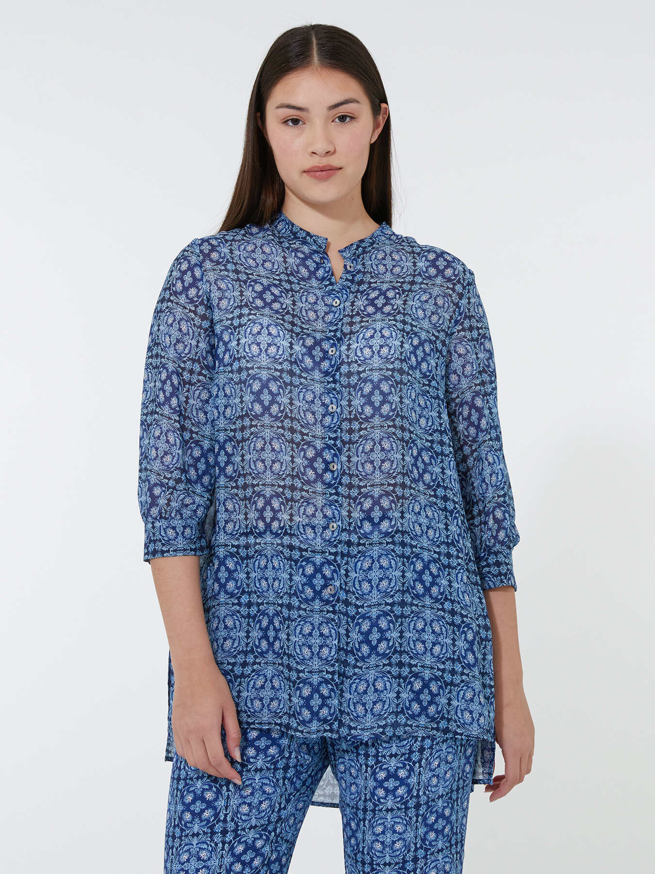 Camicia floreale in viscosa image number 2