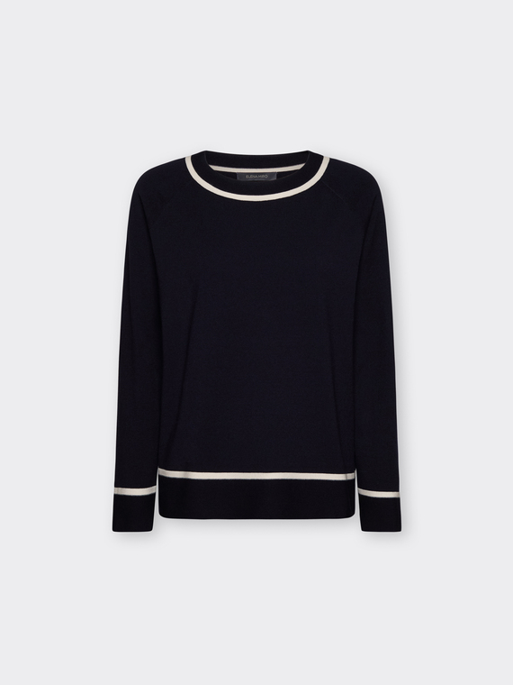 Maglia girocollo rigata