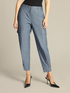 Pantaloni cargo in chambray image number 2
