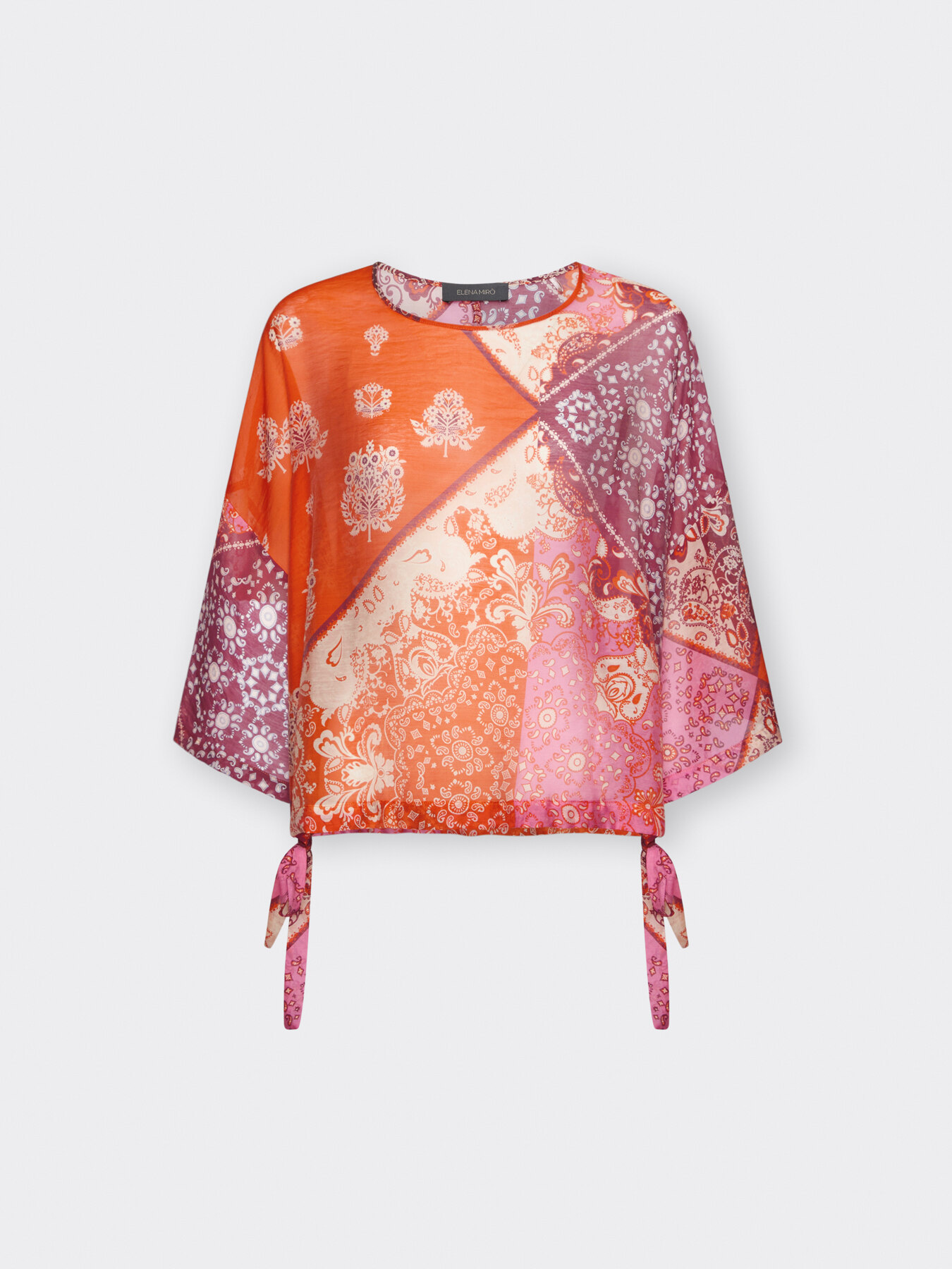 Blusa de mezcla de lyocell estampada image number 4