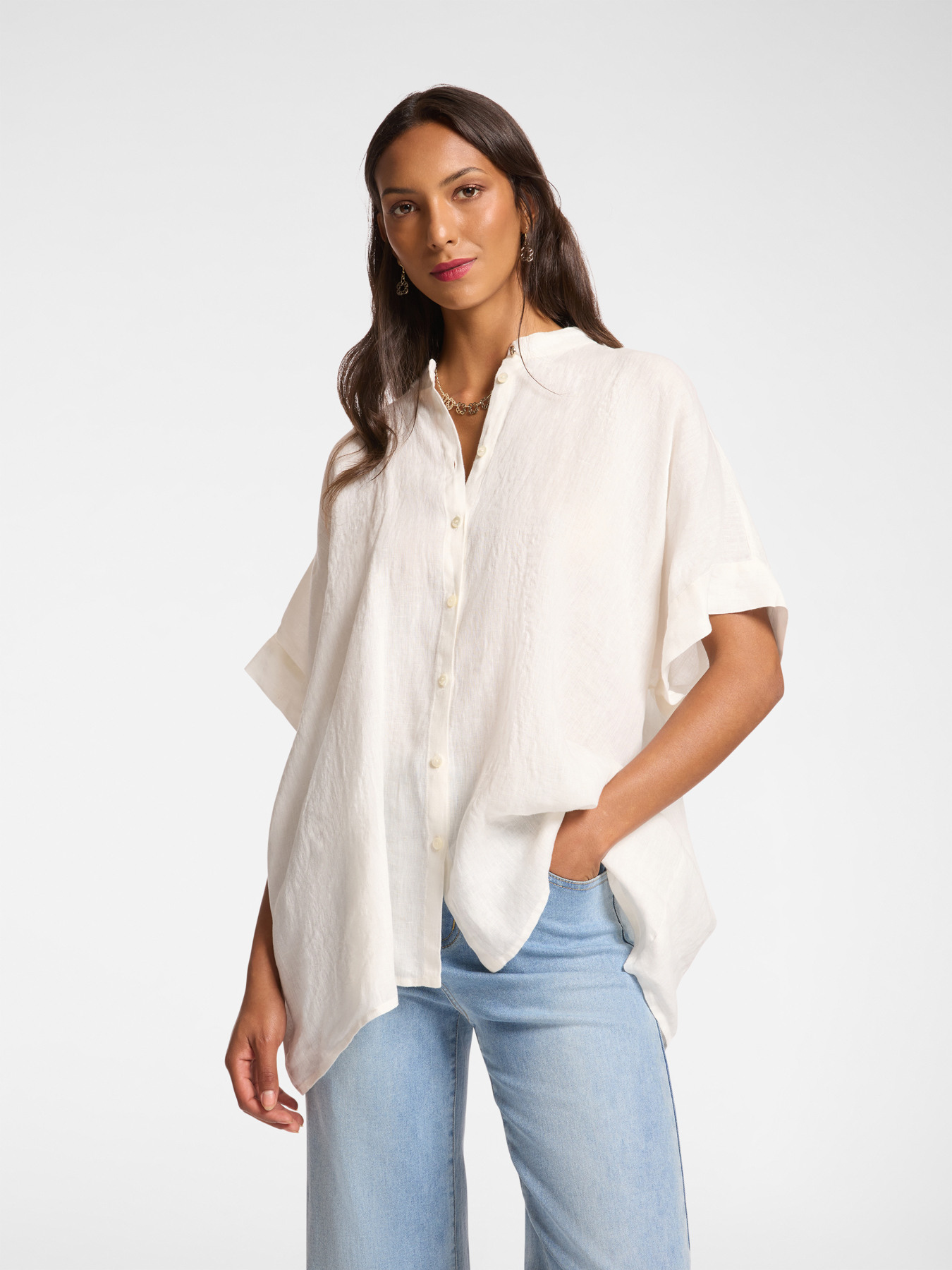 Blusa in lino image number 2