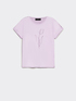 T-shirt con fiore in cristalli image number 5