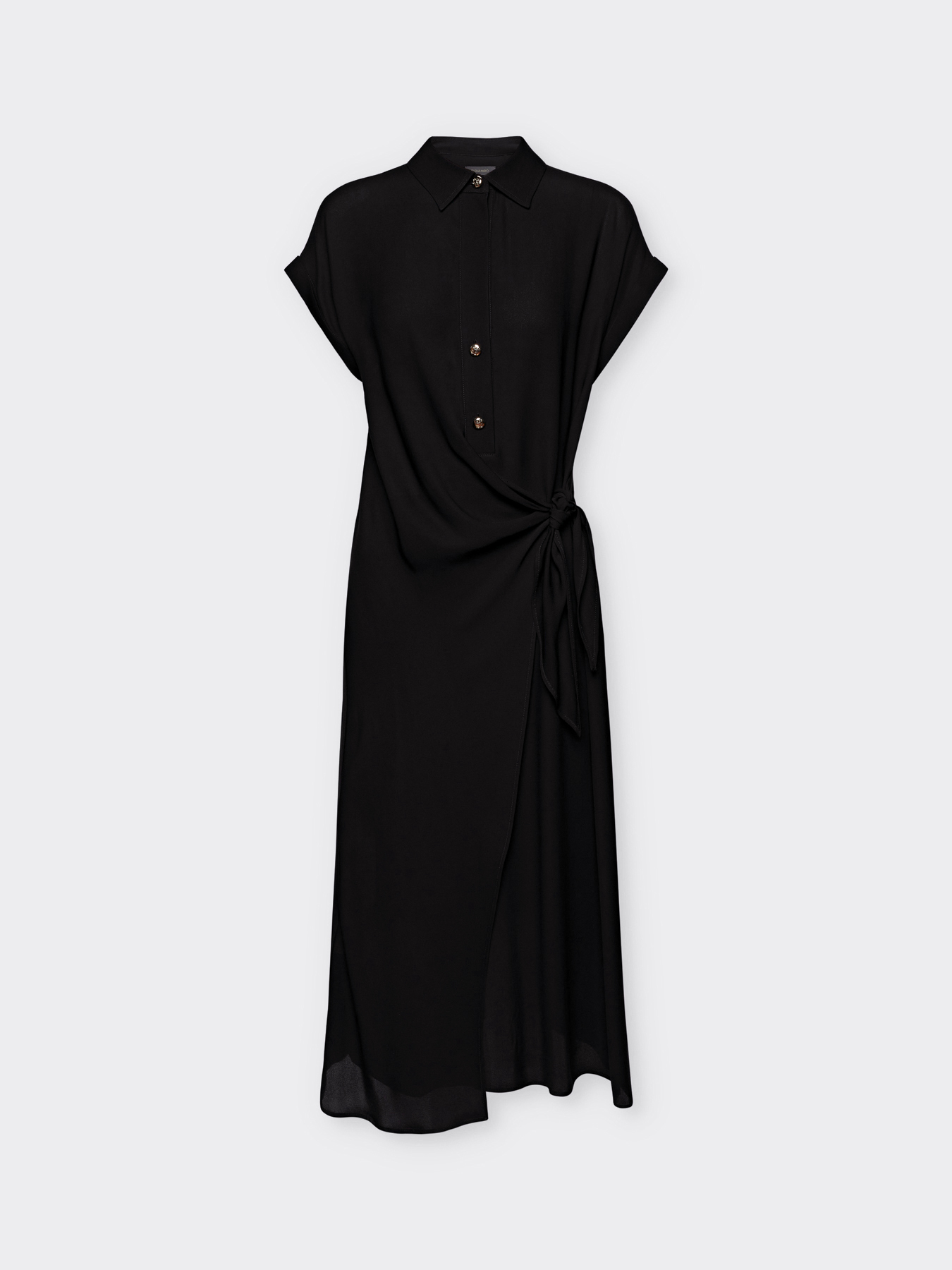 Shirt dress with side knot image number 4