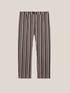 Striped cotton skinny trousers image number 4