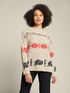 Cashmere blend jacquard sweater image number 0