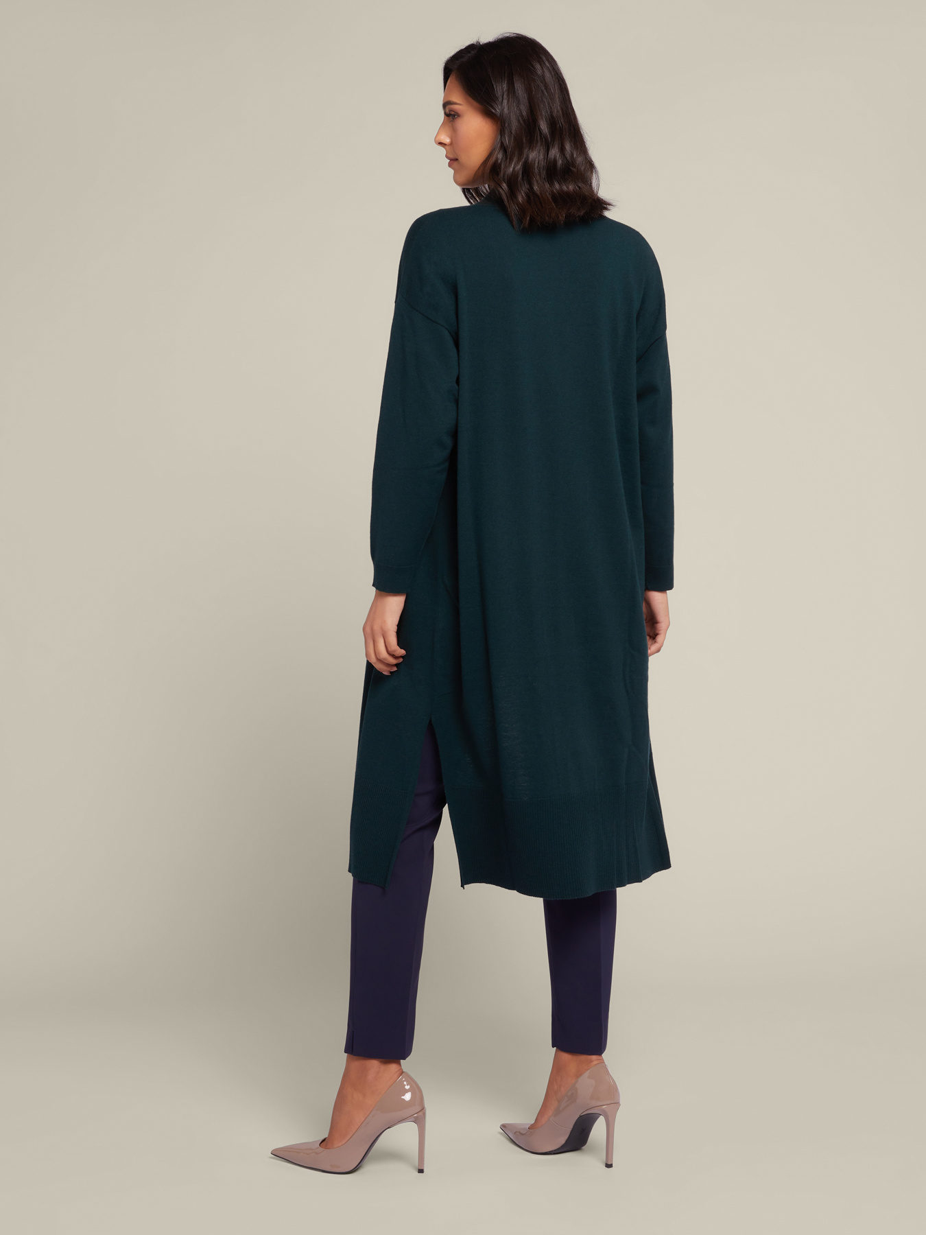 C&aacute;rdigan largo de lana confort image number 1