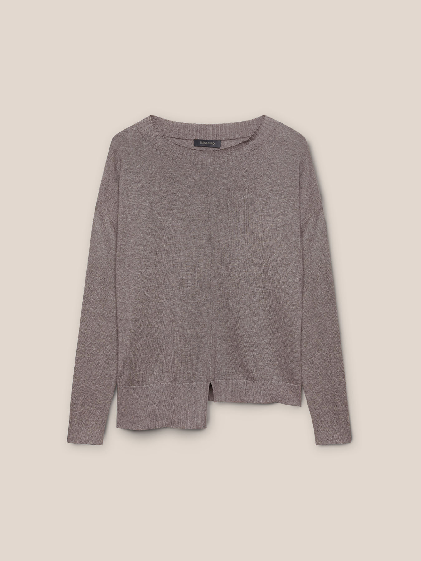 Pull en soie, coton et cachemire image number 4