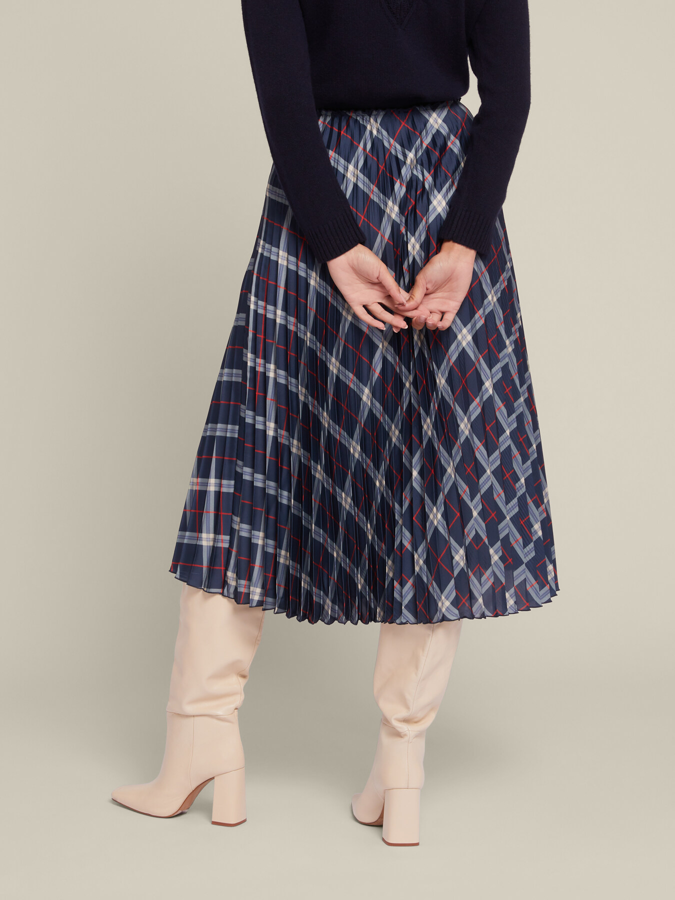 Falda plisada estampada image number 1