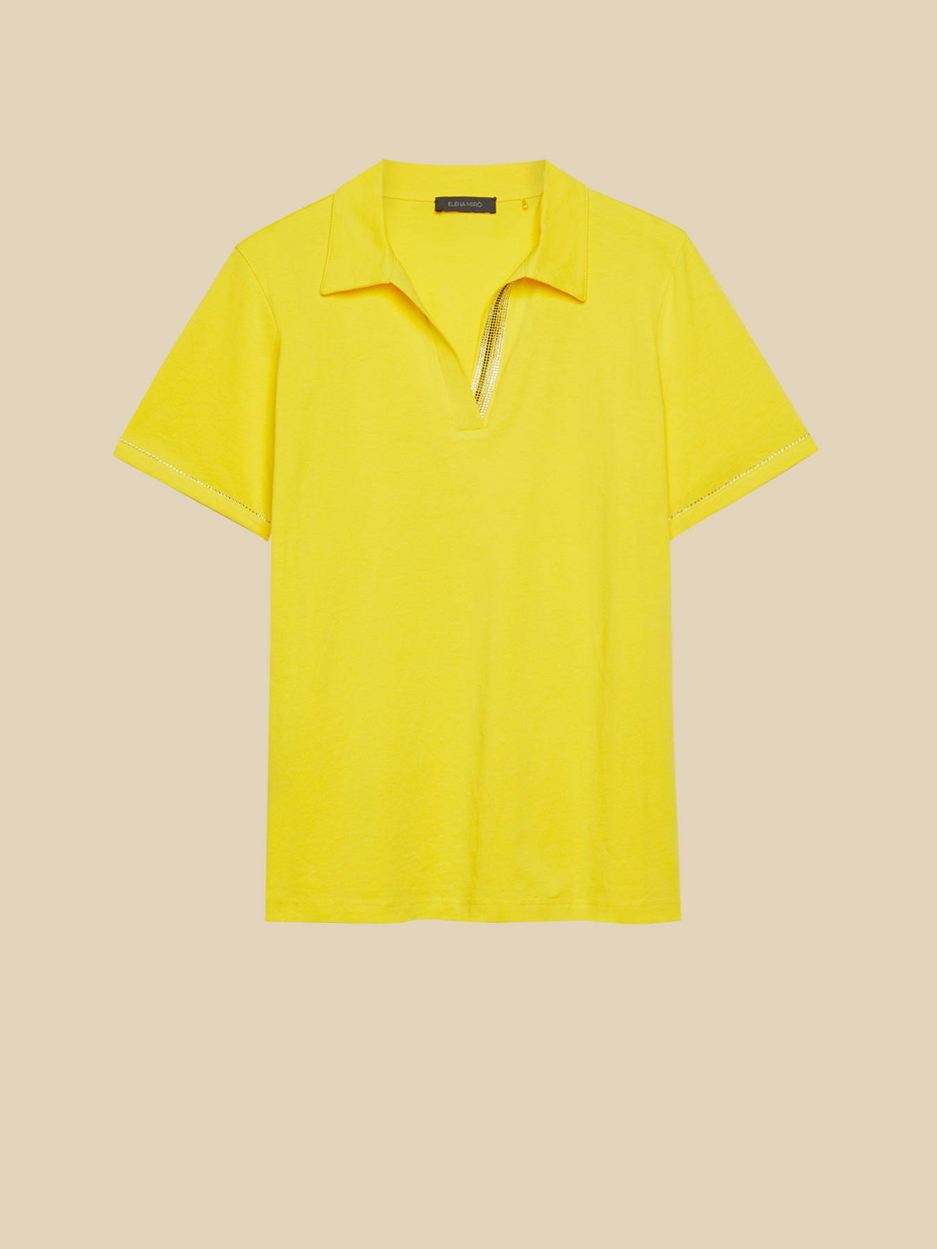 Cotton T-shirt with crystals image number 4