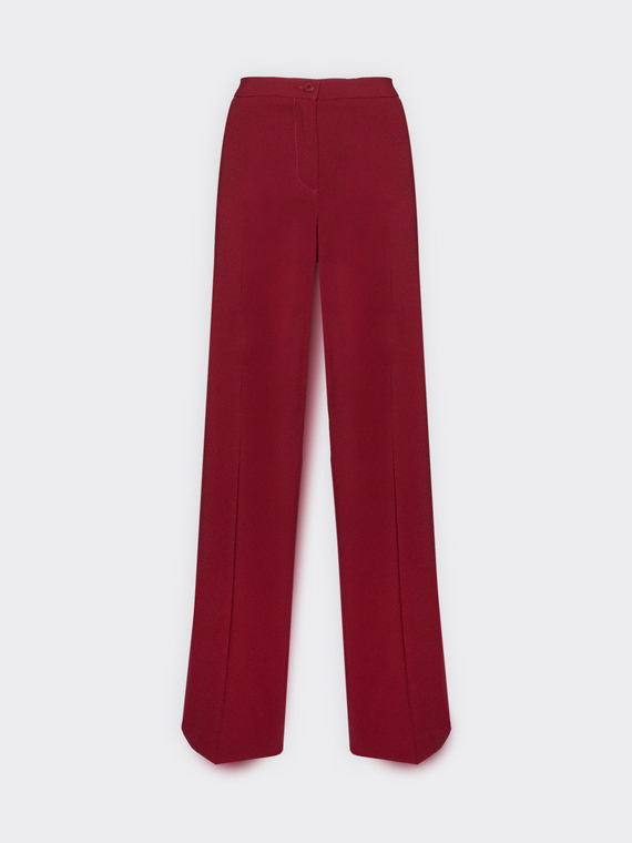 Palazzo-Hose aus Baumwoll-Cr&ecirc;pe-Mix