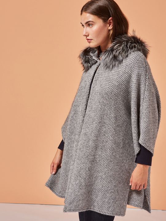 Elenamiro: Manta com capuz Cinzento_1