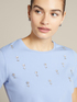 T-shirt com bordado floral image number 2