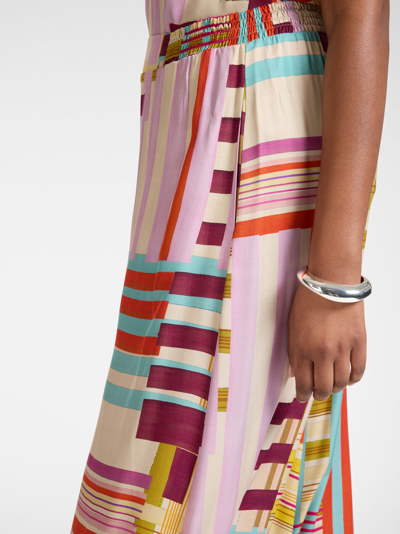 Printed satin palazzo pants image number 3