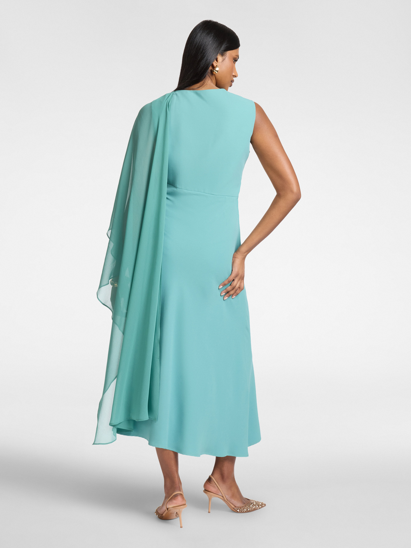 Dress with cape image number 1