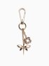 Keychain with dragonfly and mini monogram image number 0
