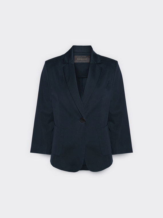 Stretch satin blazer