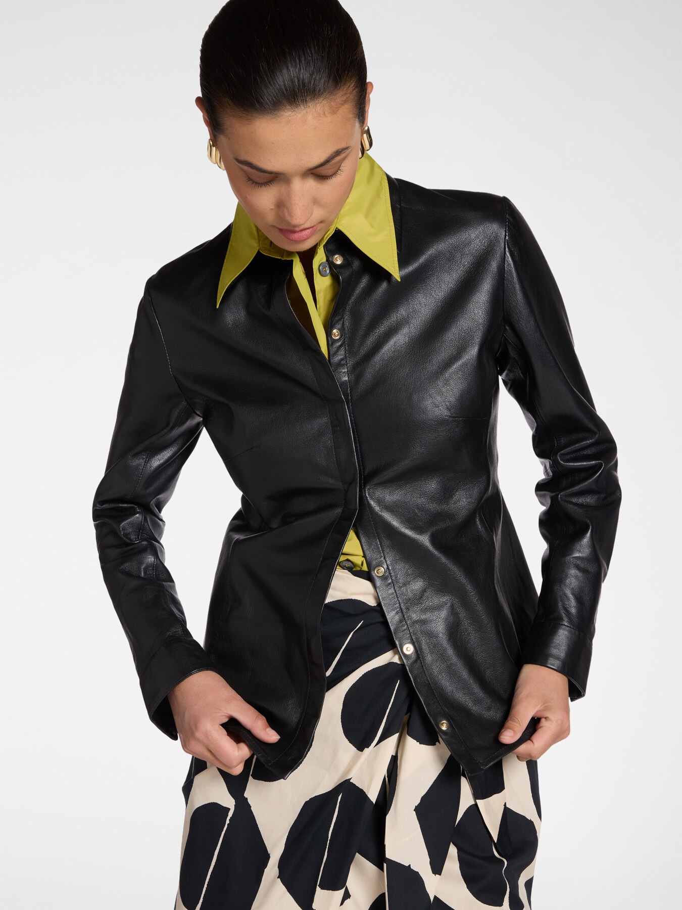 Leather shirt image number 0