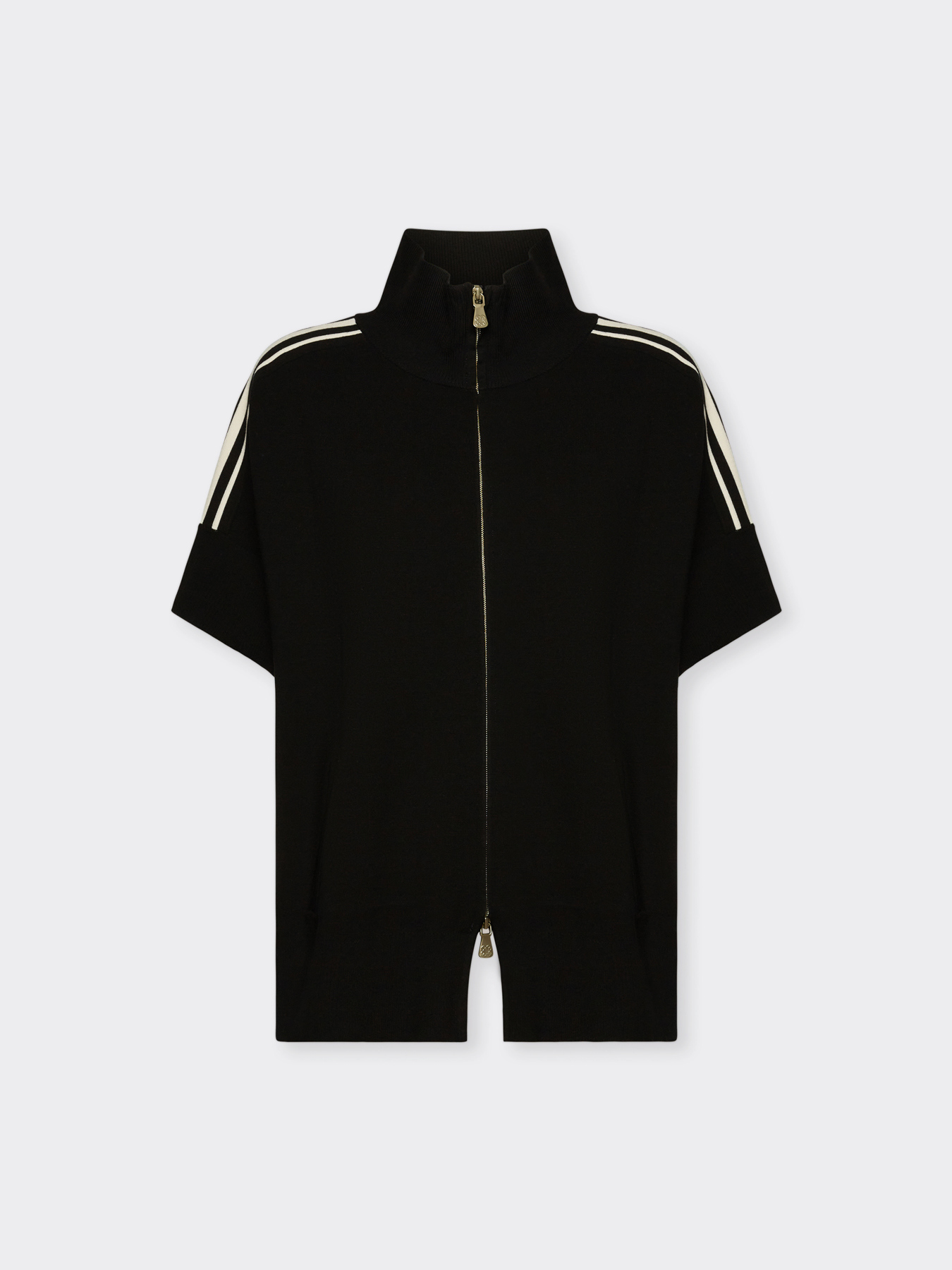 Capa de malha com listras image number 4