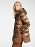 Down jacket in iridescent nylon with side snap buttons image number 0