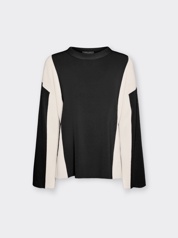 Maglia color block misto viscosa