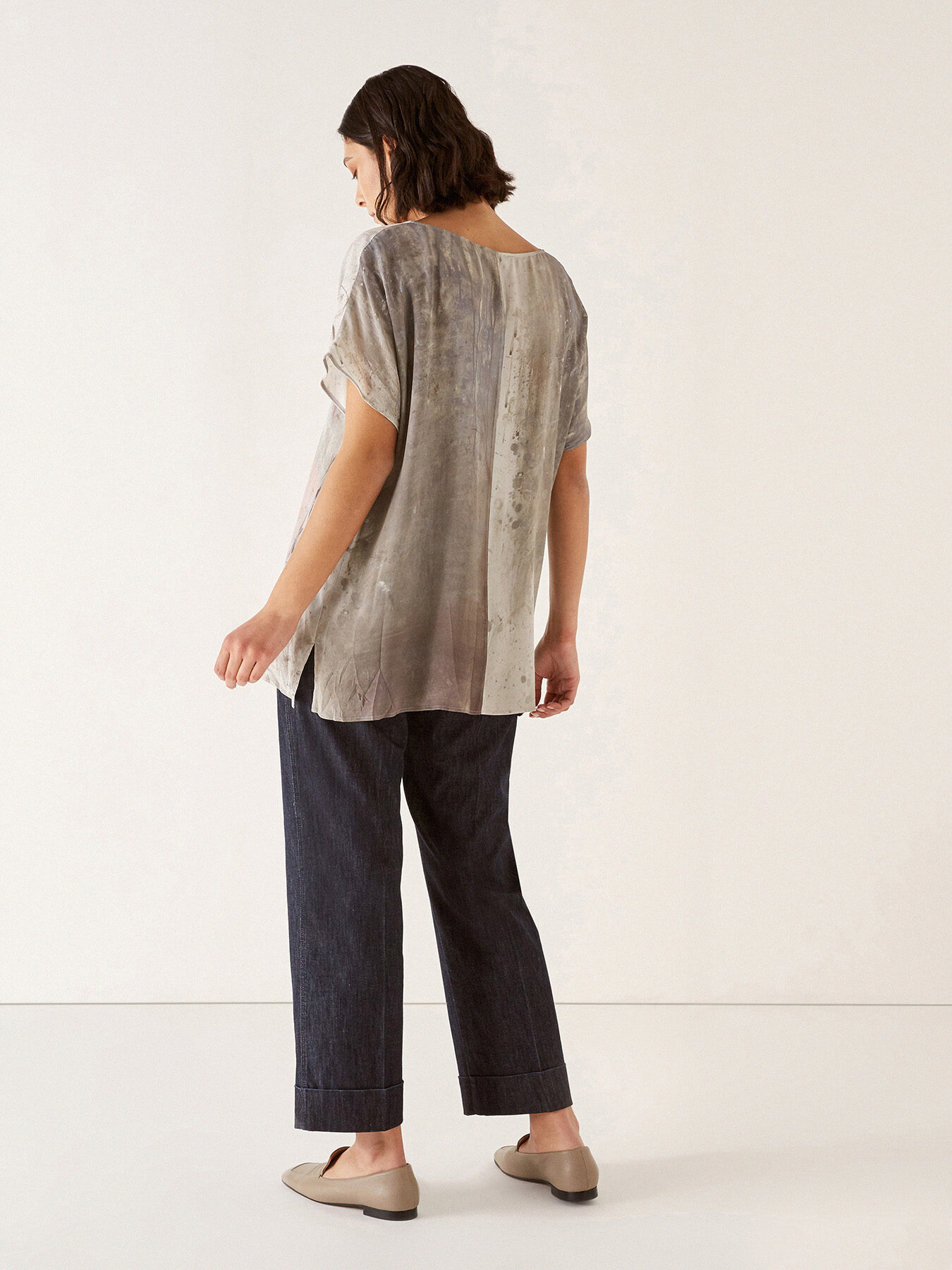 Bluse mit Malerei-Druck image number 1