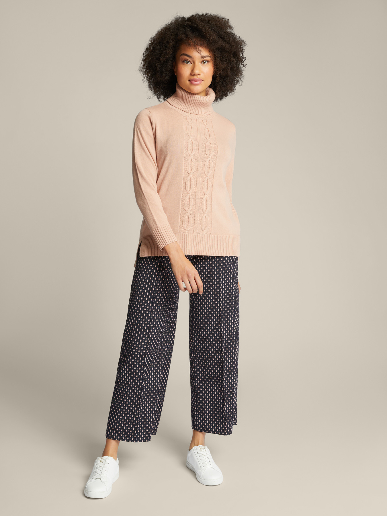 Pantalon cropped jacquard image number 0