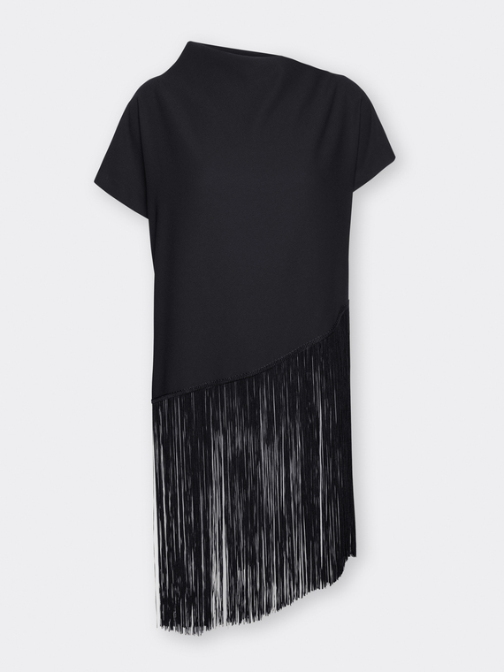 Envers satin top with fringes