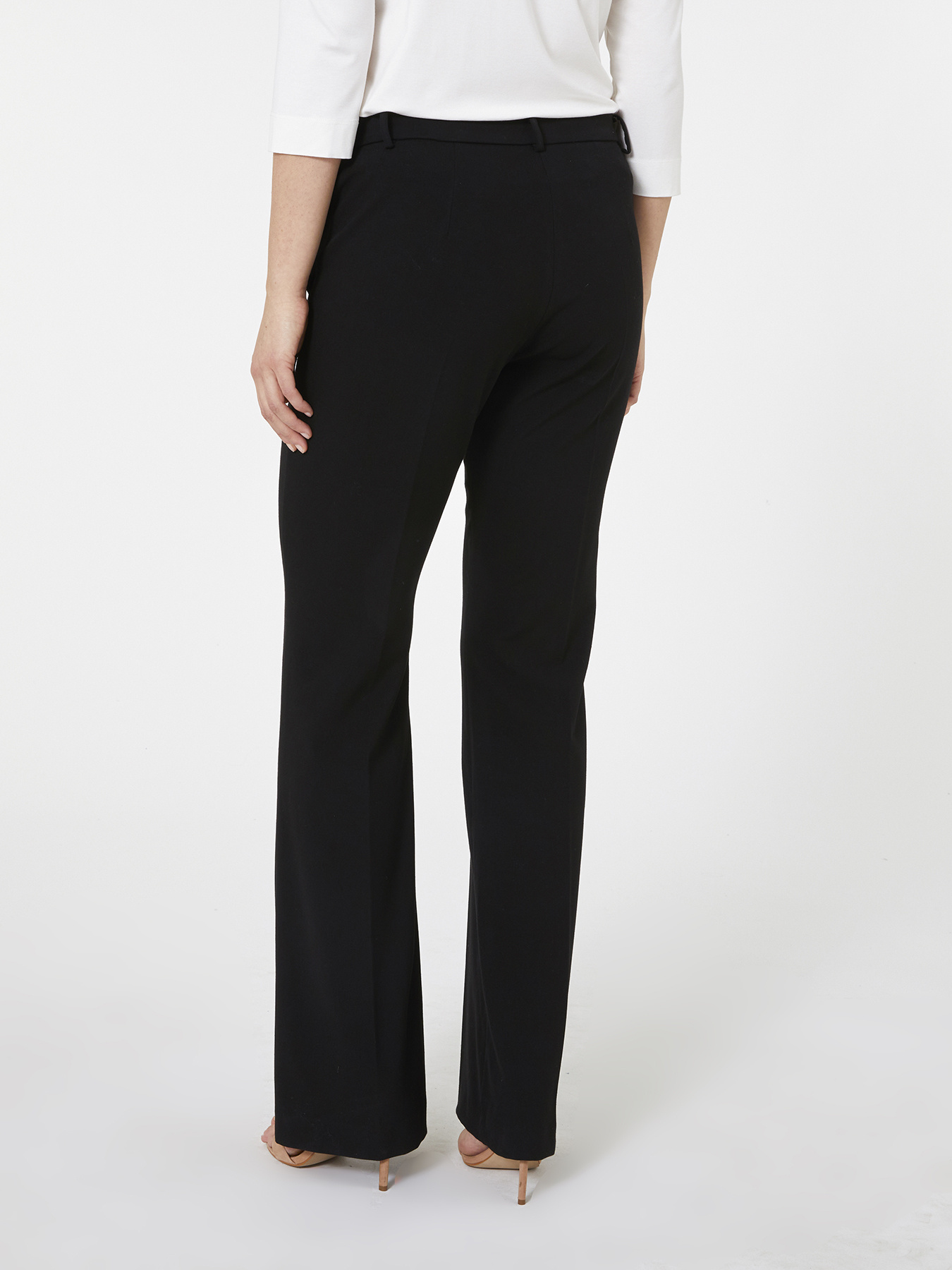 Pantalon flare en tissu peign&eacute; image number 1