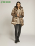 Long down jacket with detachable hood image number 0