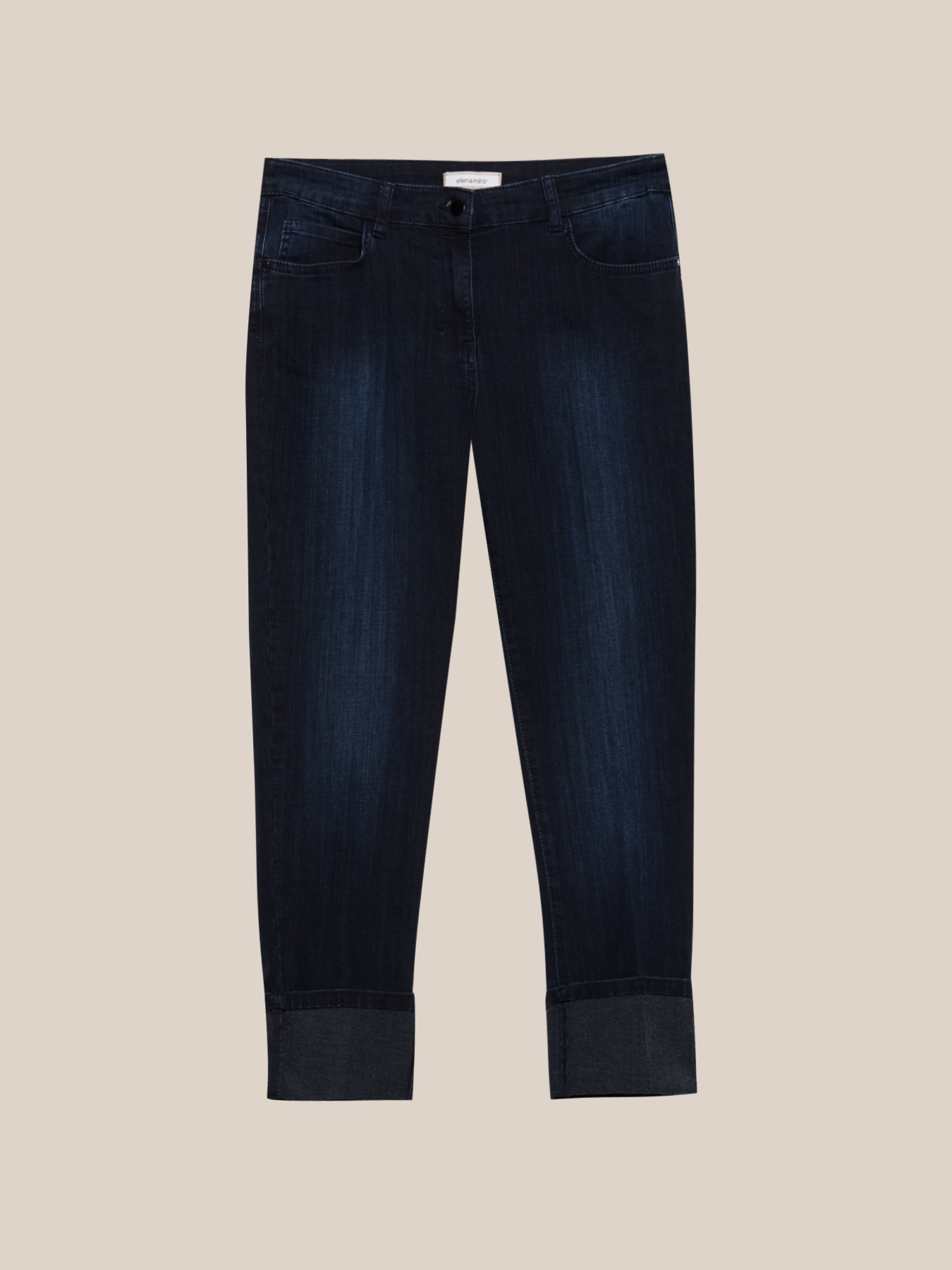 Cropped-Jeans mit Umschlag image number 3