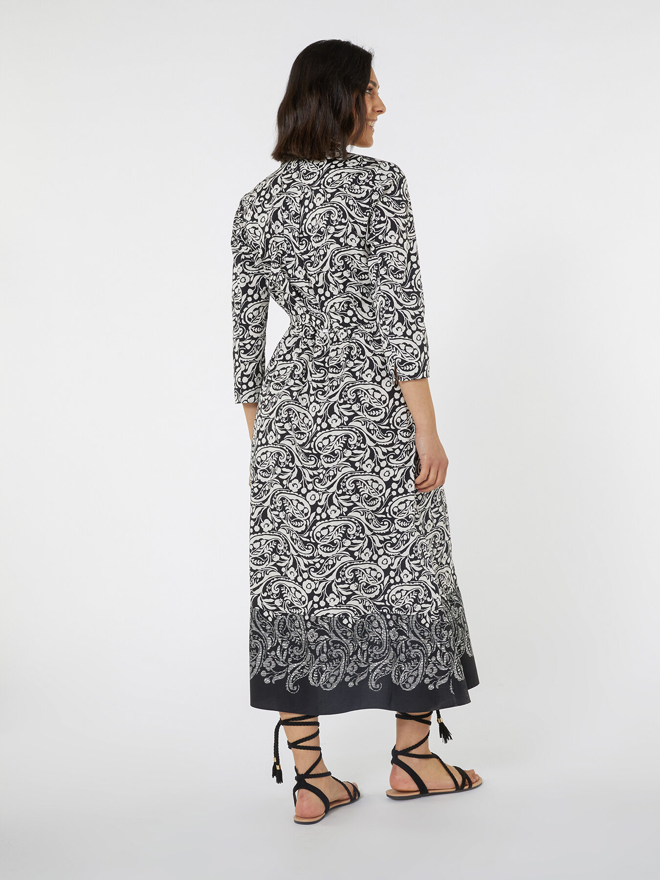 Bedrucktes langes Hemdblusenkleid image number 1