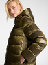 Down jacket in iridescent nylon with side snap buttons image number 3