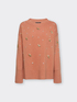 Pure wool crew neck sweater with embroidery image number 4