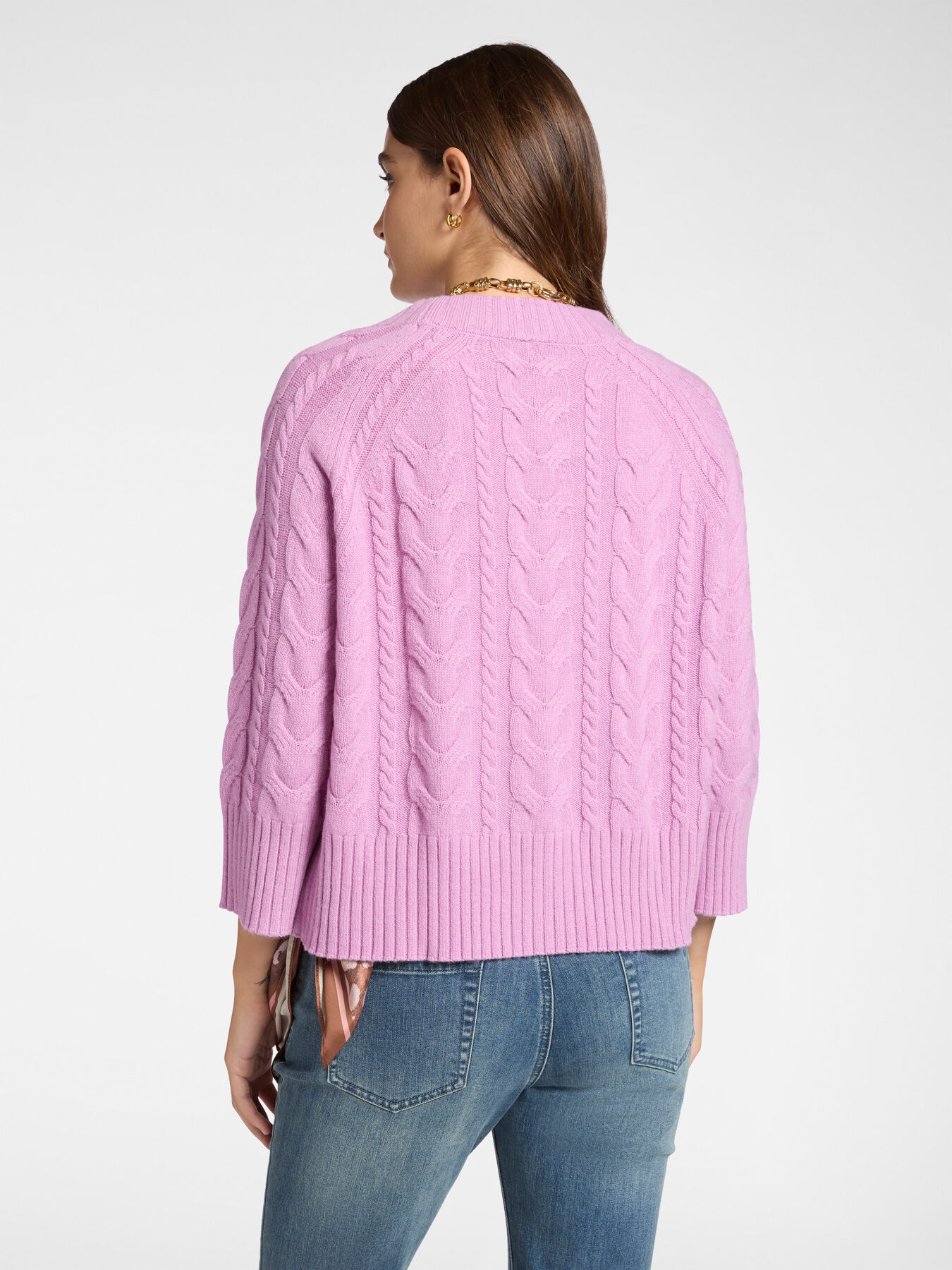 Zopfmusterpullover aus reiner Wolle image number 1