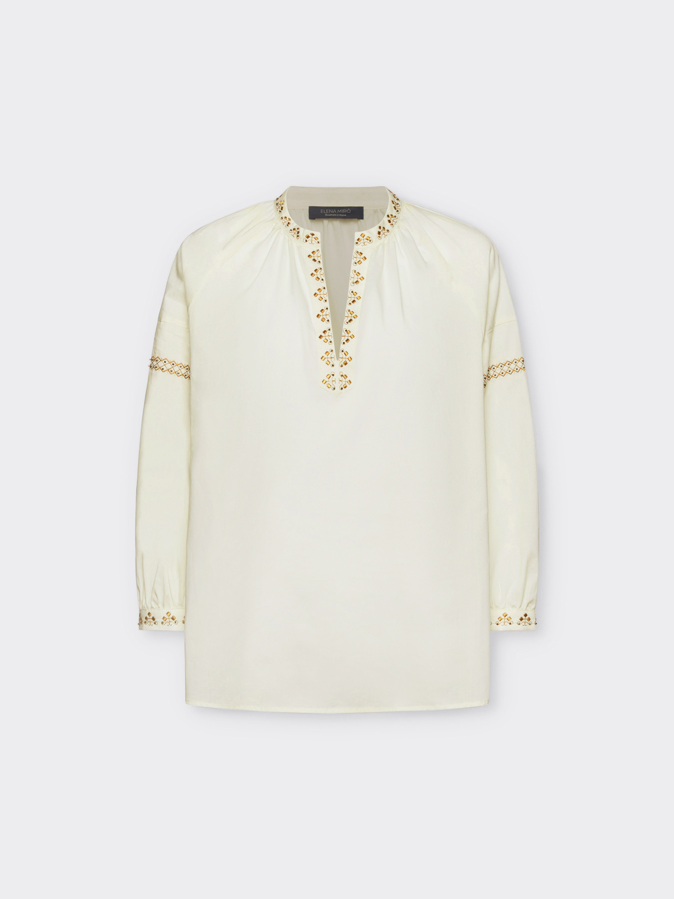 Bluse mit Ethno-Stickerei image number 4