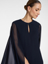 Vestido en capas de georgette image number 3