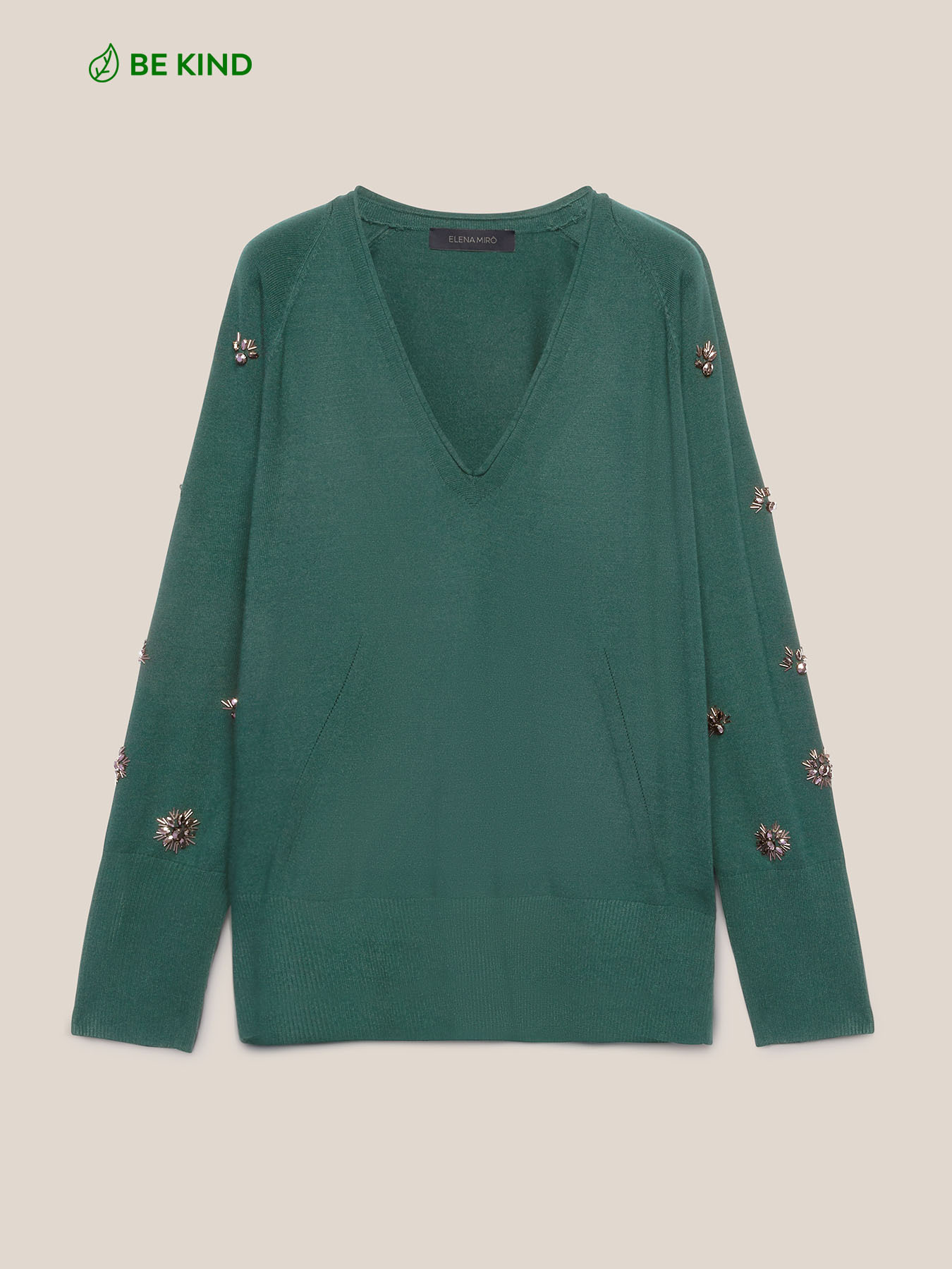 Pull avec broderie sur les manches image number 4