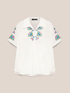 Poplin blouse with embroidery image number 4