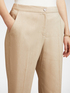 Cropped linen blend trousers with cuffs image number 3