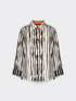 Striped viscose satin shirt image number 4
