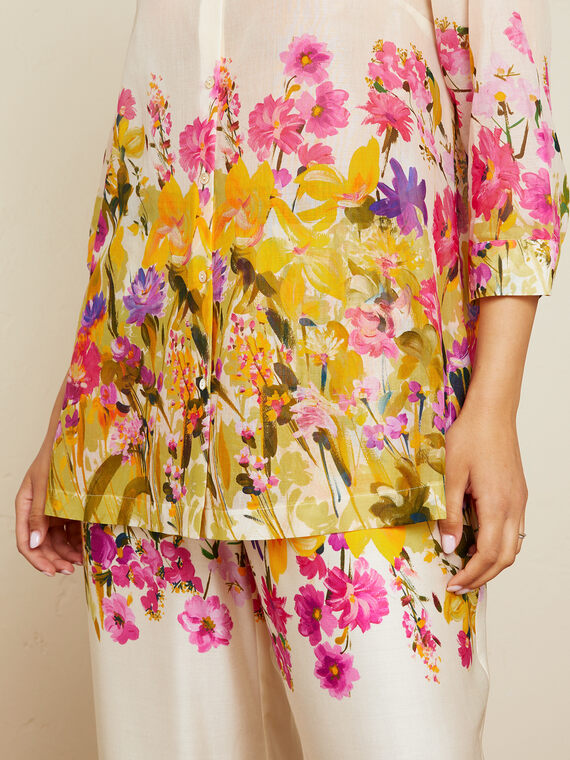 Elena Mirò Camicia con stampa floreale piazzata Donna
