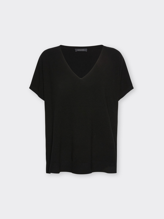 Pull en viscose col V