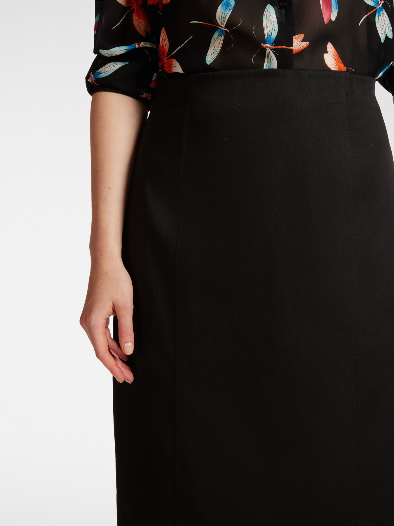 Einfarbiger, gerader Rock image number 3