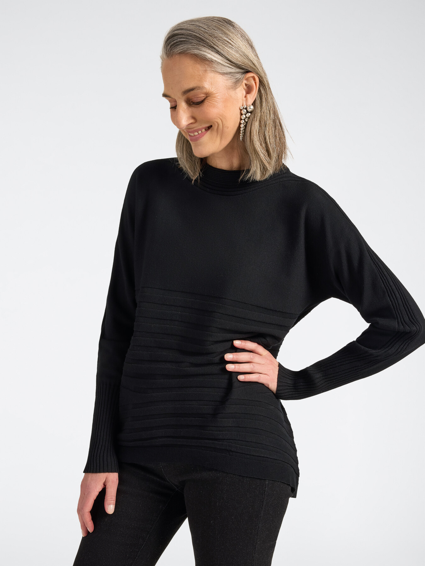 Pull en viscose avec motif &agrave; rayures image number 0