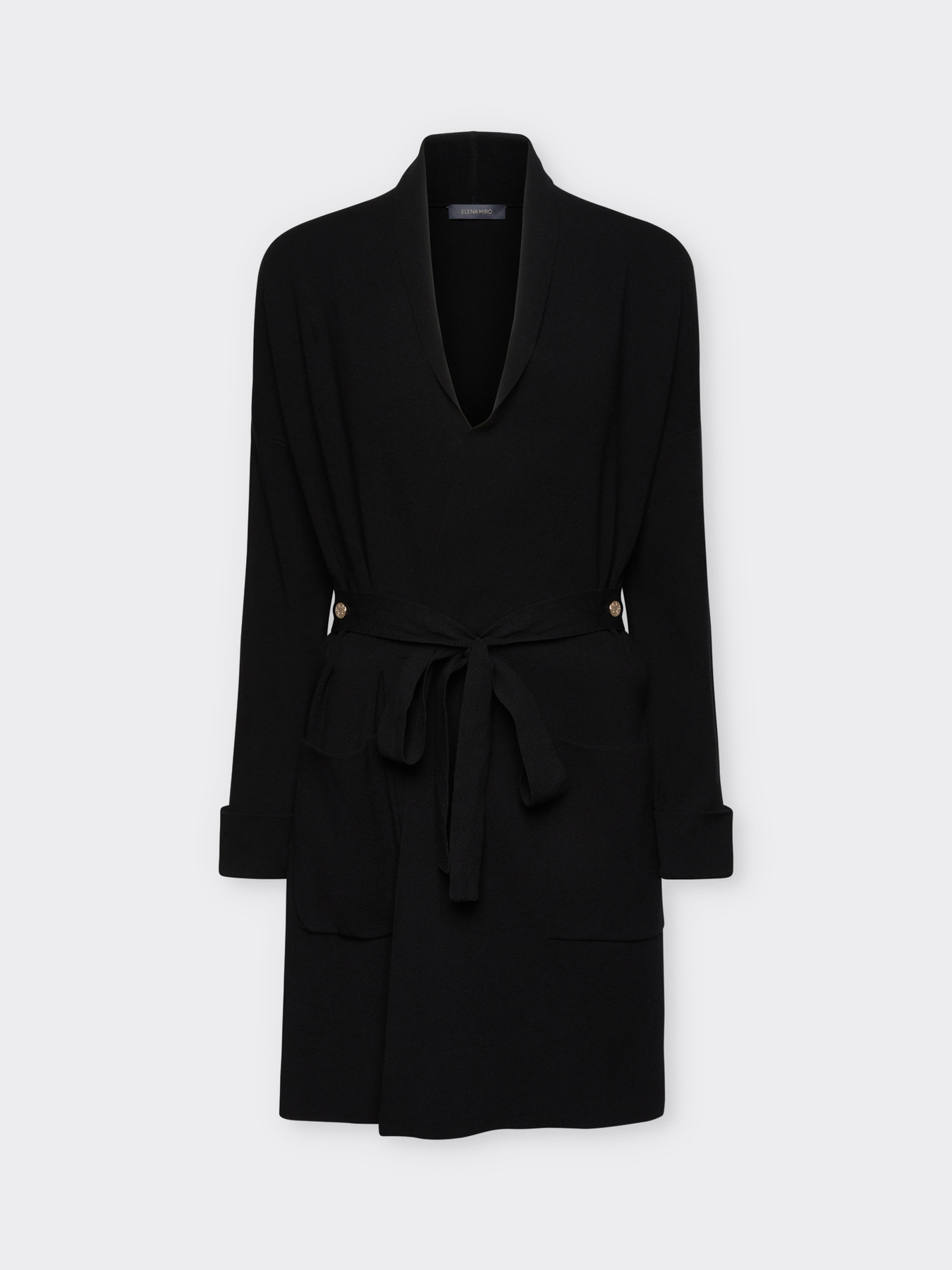 Long cardigan with sash image number 4