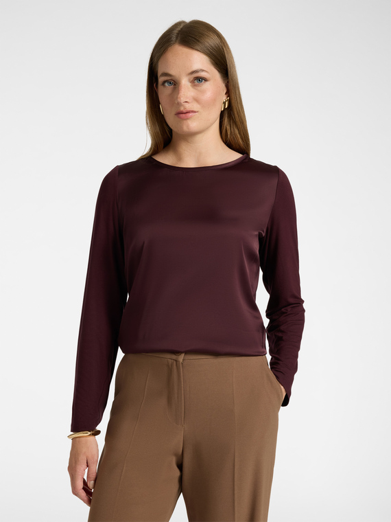 Two-tone viscose T-shirt