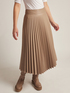Faux leather pleated skirt image number 2