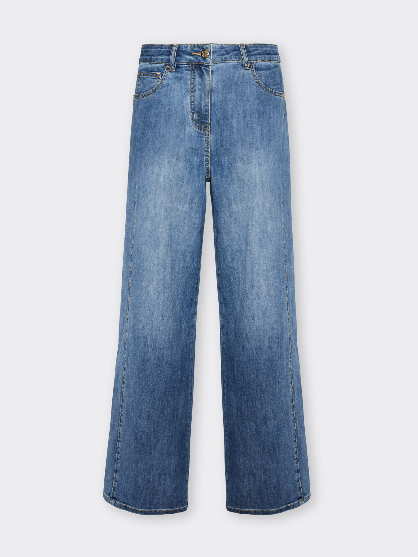 Jeans 5 tasche mid wide leg, "Wanda" image number 4