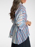 Camicia ampia misto lyocell a righe image number 3