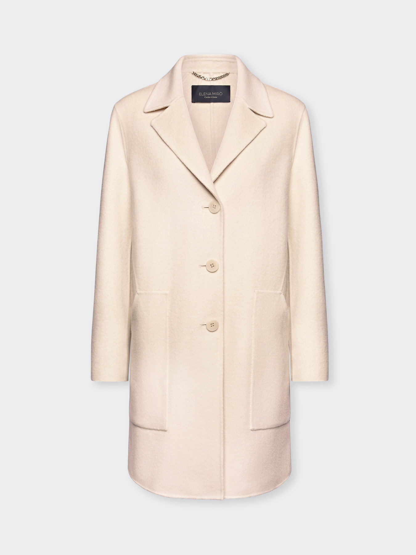 Tailored coat in double-faced fabric image number 4